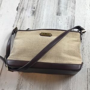 Etienne Aigner Woven Jute Shoulder Bag